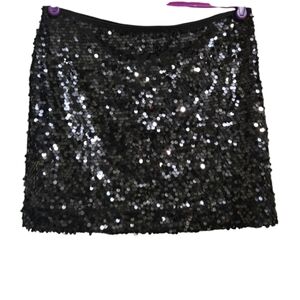 EXPRESS Black sequin mini skirt. Size small NWT